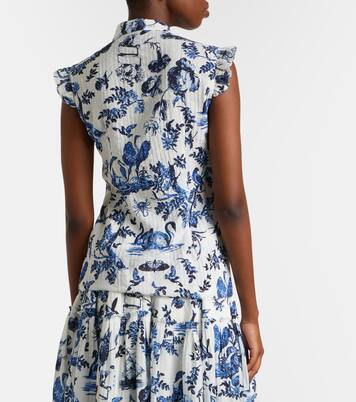Camicia in popeline con stampa floreale | Erdem