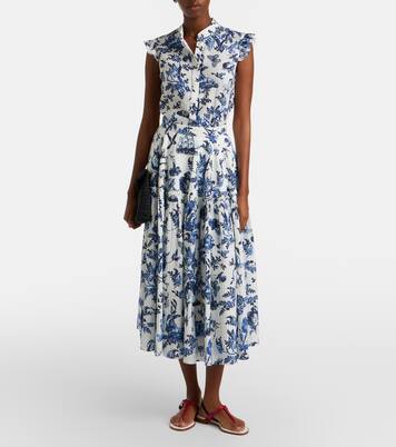 Camicia in popeline con stampa floreale | Erdem