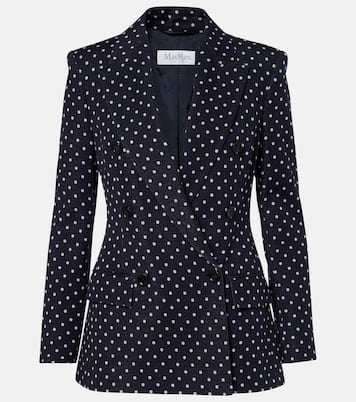 Blazer cruzado de jersey con lunares | Max Mara