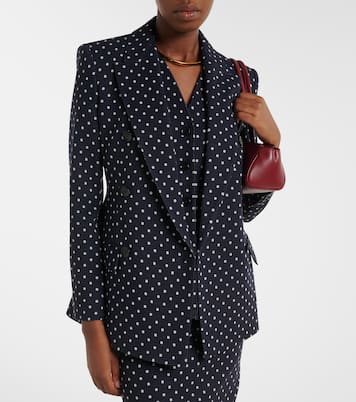 Blazer cruzado de jersey con lunares | Max Mara