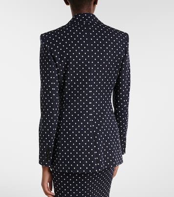 Blazer cruzado de jersey con lunares | Max Mara