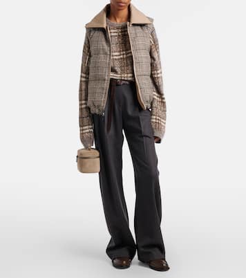 Virgin wool wide-leg pants | Brunello Cucinelli
