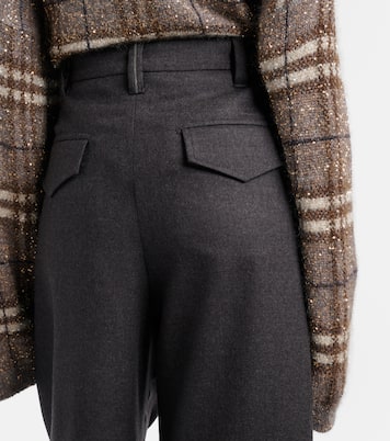 Virgin wool wide-leg pants | Brunello Cucinelli