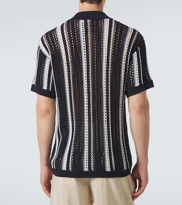 Pinto crochet striped cotton shirt | Frescobol Carioca