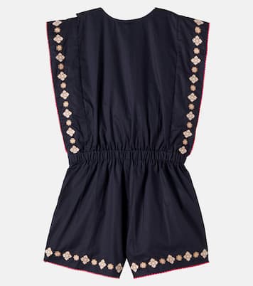 Aster embroidered cotton romper | Zimmermann Kids