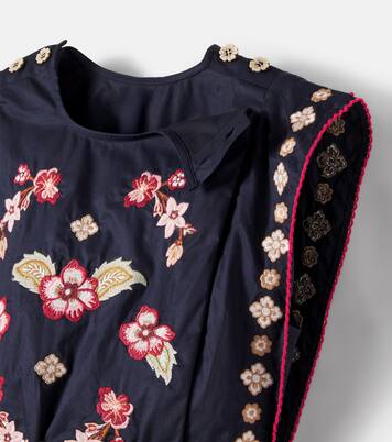 Aster embroidered cotton romper | Zimmermann Kids
