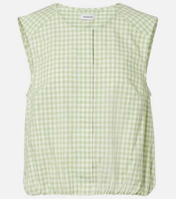 Gingham cotton-blend top | Simkhai