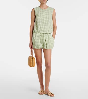 Gingham cotton-blend top | Simkhai