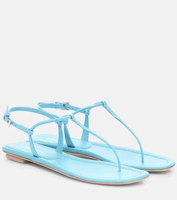 Patent leather thong sandals | Prada