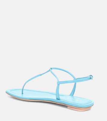 Patent leather thong sandals | Prada