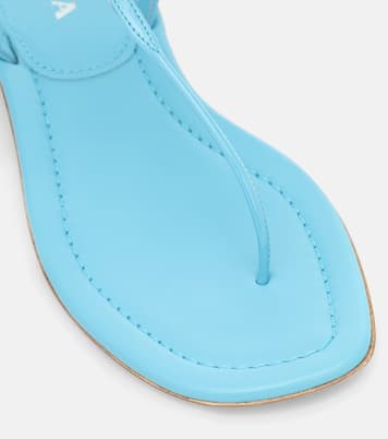 Patent leather thong sandals | Prada