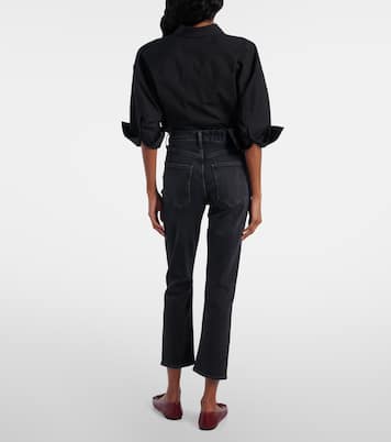 Jean slim Riley raccourci à taille haute | Agolde