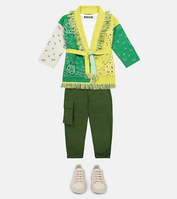 Cardigan Icon aus Kaschmir und Leinen | Alanui Kids