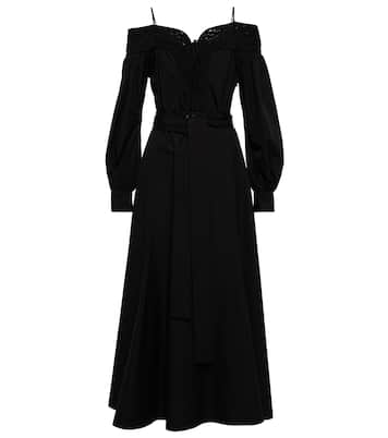 Robe midi Elias en coton et dentelle | Gabriela Hearst