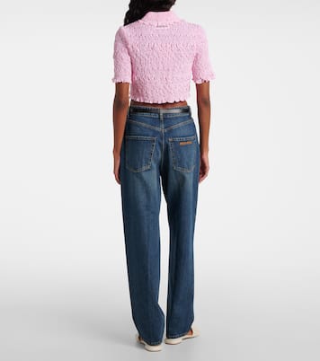 Gingham cropped blouse | Miu Miu