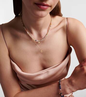 Collana Nautilus Shell in oro 14 kt con diamanti | Sydney Evan