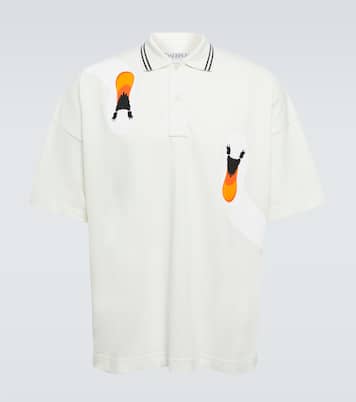 Printed polo cotton shirt | JW Anderson