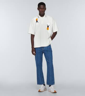 Printed polo cotton shirt | JW Anderson
