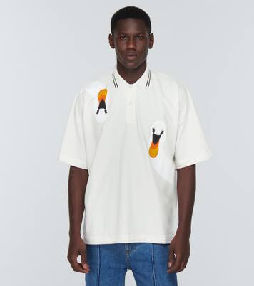 Printed polo cotton shirt | JW Anderson
