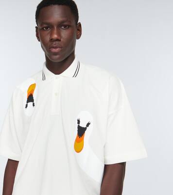 Printed polo cotton shirt | JW Anderson
