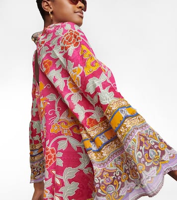 Bedrucktes Minikleid aus Seide | Camilla