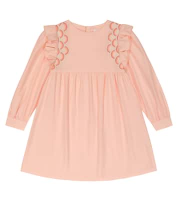 Besticktes Kleid aus Baumwolle | Chloé Kids