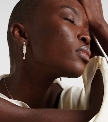 Rêve de Diamant 14kt gold earrings with diamonds and pearls | Sophie Bille Brahe