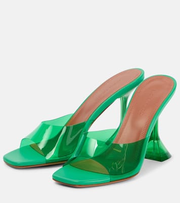 Pantoletten Lupita mit Leder | Amina Muaddi