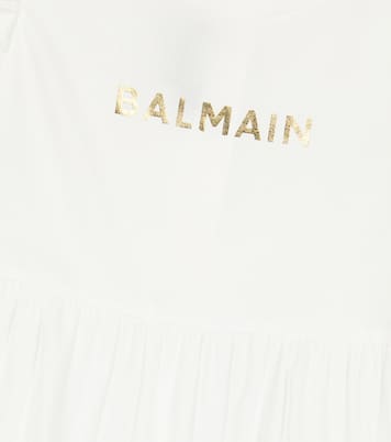 Baby logo cotton playsuit | Balmain Kids