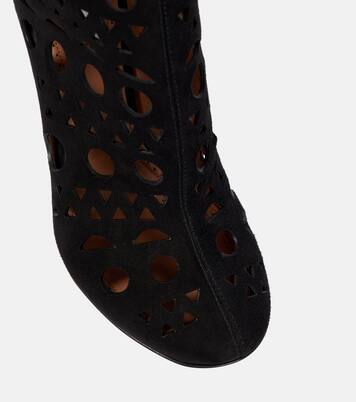 Vienne suede wedge ankle boots | Alaïa