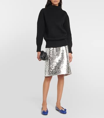 Vara Bow croc-effect leather ballet flats | Ferragamo