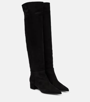 Suede leather knee-high boots | Gianvito Rossi