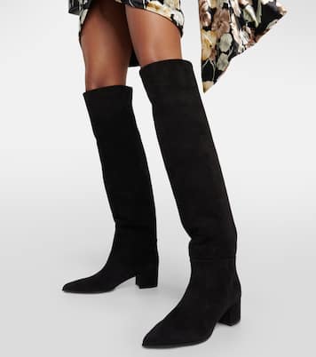 Suede leather knee-high boots | Gianvito Rossi
