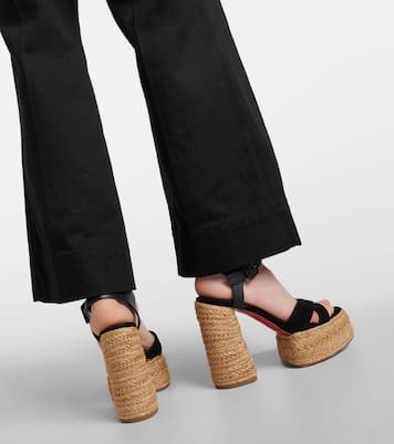 Espadrille-Sandalen Super Calakala 130 aus Veloursleder | Christian Louboutin
