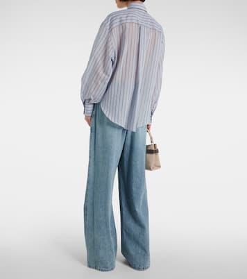 Camicia in misto cotone e seta lamé | Brunello Cucinelli