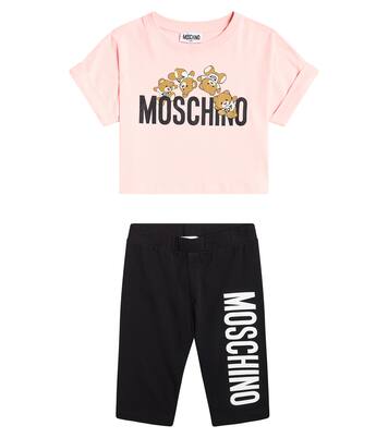 Cotton-blend T-shirt and shorts set | Moschino Kids