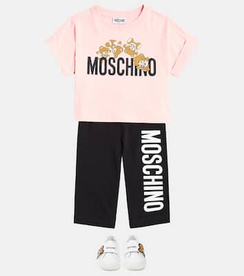 Cotton-blend T-shirt and shorts set | Moschino Kids