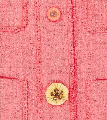 Embellished cotton-blend tweed jacket | Dolce&Gabbana Kids