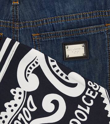 Bermudas de mezcla de algodón con logo | Dolce&Gabbana Kids