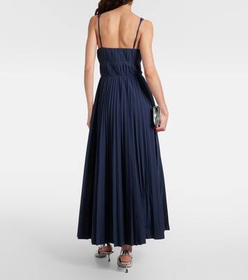 Stephanie plissé cotton-blend gown | Simkhai
