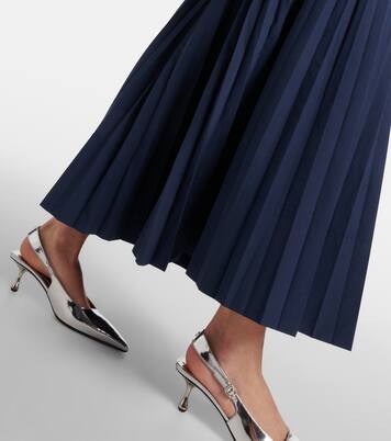 Stephanie plissé cotton-blend gown | Simkhai