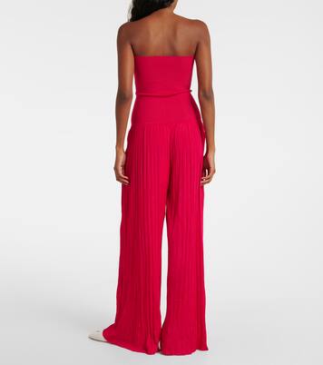 Strapless pleated knitted jumpsuit | Alaïa