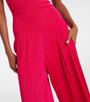 Strapless pleated knitted jumpsuit | Alaïa