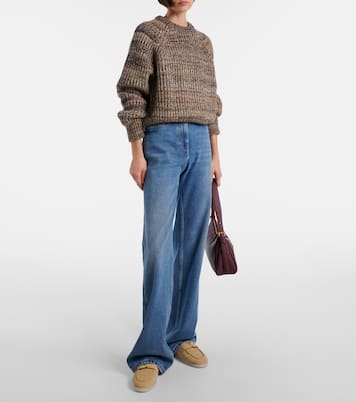 Shearling-lined suede loafers | Prada