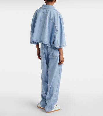 Cropped-Hemd aus Denim | Bottega Veneta