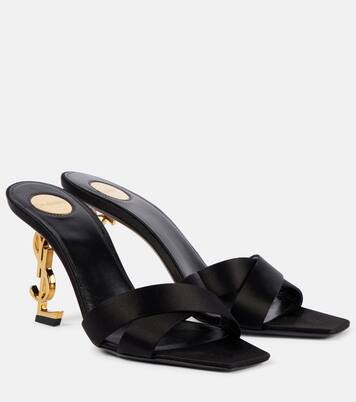 Opyum 85 satin crêpe mules | Saint Laurent