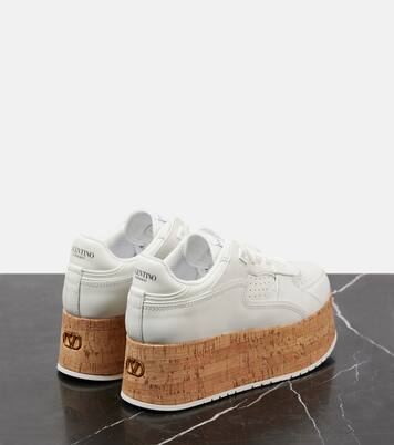 Plateau-Sneakers Freedots XL aus Leder | Valentino Garavani