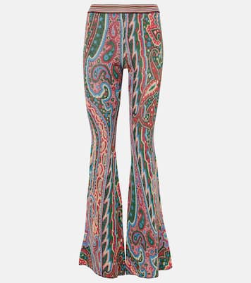 Knitted paisley jacquard flared pants | Etro
