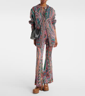Knitted paisley jacquard flared pants | Etro