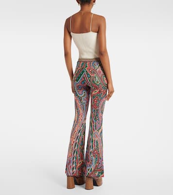 Knitted paisley jacquard flared pants | Etro